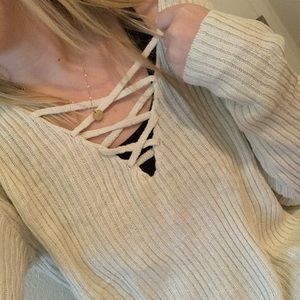 EMMER & OAT tie up sweater